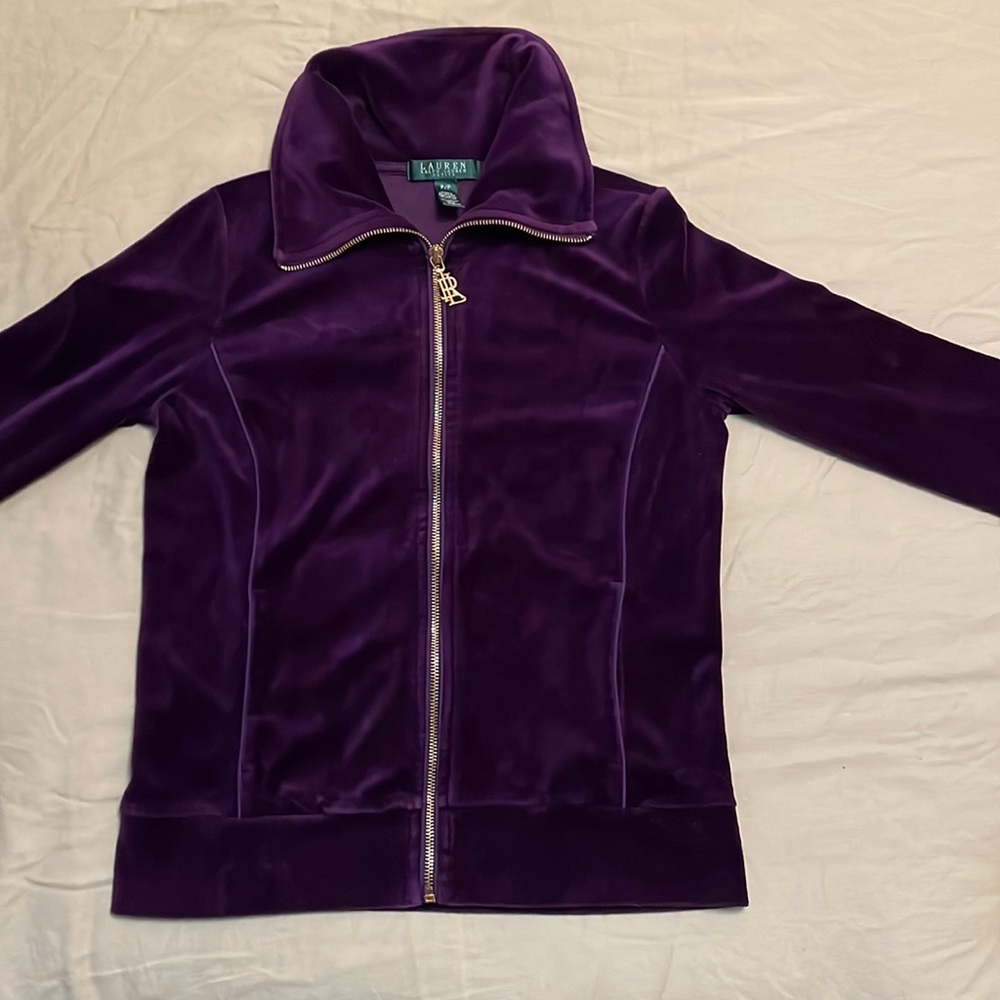 Ralph Lauren sweater jacket size P/P purple